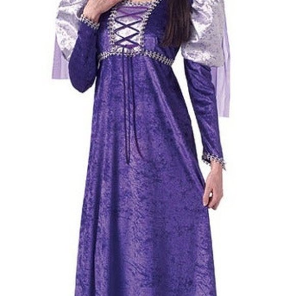 Renaissance Queen Medieval Purple Gown Medium Womens - Picture 5 of 9